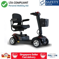 Budget-Lite Plus 4-Wheel Mobility Scooter - LTA Compliant Personal Mobility Aid (PMA) with Safety Mark charger for the Elderly