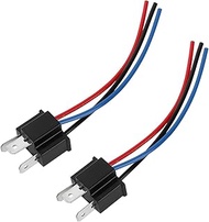 AUCELI 2PCS H4 Male Car Headlight Wire Socket Connector, 3 Wire Way Auto Power Plug Waterproof Elect