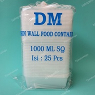 Discount Termurah Kotak Makanan/Thinwall Square Dm 1000Ml/1000 Ml Kode