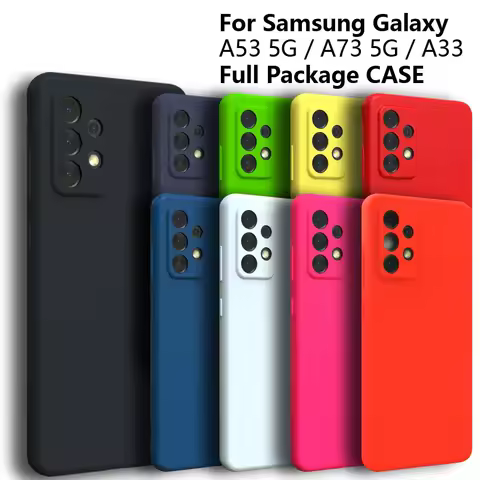 For Samsung Galaxy A53 5G Case A73 Silky Silicone Cover Soft-Touch Back Protective No Finge Housing 