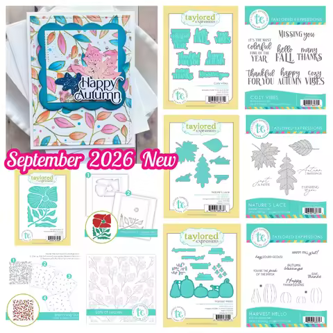 September 2026 Harvest Hello Nature's Lace Petal Pusher 2 Layering Stencil Metal Cutting Dies Scrapb