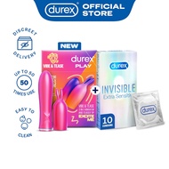 Durex Play 2in1 Vibrator Toy + Durex Invisible Extra Sensitive (Thinnest) Condoms 10s