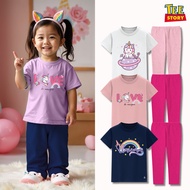 KATUN Unicorn Series Uni Planet Be Unique Girls' Short Pajamas, 30s Combed Cotton Material, Uni-1 N&