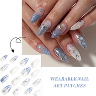 [2024 Mới] Bộ 24 Móng Tay Giả Có Keo Dán Móng Tay Giả Dài Móng Ballet Móng Tay Kim Cương Tôn Tạo Món