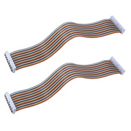 Antrader 1ft 40 Pin F/F Connector USB ASP ISP JTAG AVR Wire IDC Flat Rainbow Ribbon Data Cable 2.54m