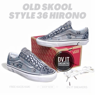 100% BNIB Sepatu Sneakers Casual Pria-Vans-Old Skool Style 36 Hirono Grey Black Denim Size 38 - 44