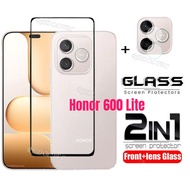 Honor 600 Lite 2 in 1 Screen Protector+ Lens Protector Full Cover Full Glue Honor 600Lite Tempered G