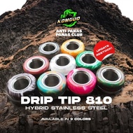 Ready JT Komodo Stainless Steel Hybrid RESIN Driptip 810 Drip Tip Anti Panas
