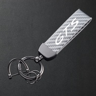 For Porsche GTS Cayenne Cayman Panamera Macan 911 718 928 901 930 Carbon Fiber Textured Leather Keyc
