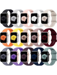 Conjunto de 15 bandas de reloj de silicona unisex compatibles con Apple Watch 38/40/41/42/44/45/49 mm, compatibles con Apple Watch Ultra/Se/8/7/6/5/4/3/2/1 para banda de reloj de Apple Watch/Correa de Apple Watch