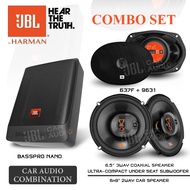 [ชุดอัปเกรด] ลำโพงรถ ดอกลำโพง ลำโพงแกนร่วม ลำโพงแกนร่วมติดรถยนต์ แบบ3ทาง ขนาด6.5นิ้ว JBL STAGE3 637F