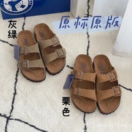 Birkenstock Birkenstock Flats, Sandal Gabus, Sandal Kulit Matte Uniseks, Sandal Arizona Boken