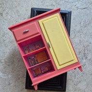 Furniture Cupboard Barbie mattel vintage table cabinet