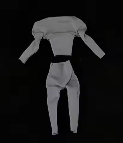 zhuoziE7-1 1/12 Scale Clothes Grey Bodysuit Model for Mezco Body