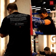 Ready Stock BOXRAW Bivol Unfinished Business Oversized Business T-shirt Men's Letter Printed 100% Pr