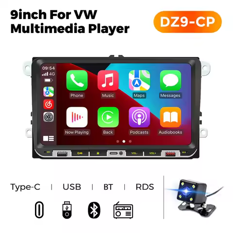 MEKEDE 9'' MP5 Player Car Radio Multimedia For VW Polo Golf 5 6 Plus Passat B6 Jetta Tiguan Touran C