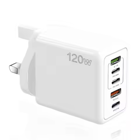 120W 5 Port USB C Charger PD 18W PD 25W QC3.0 3.1A Fast Charging Adapter for iPhone samsung Xiaomi M