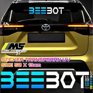 BEEBOT 50x13 Car Window Uv Transparent Sticker Universal Front Rear Window Sticker for All Single Tr