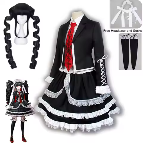 New Arrival Celestia Ludenberg Cosplay Set Yasuhiro Taeko Costume Danganronpa Character Uinform Hall