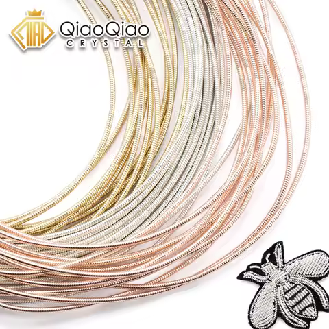Wholesale 10g/lot Copper Hard Wire Embroidery Badge Mat French Bullion Wire DIY Hand Made Jewelry Ac