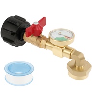 Propane Refill Adapter with Gauge Solid Brass Propane Tank Adapter Propane Tank Refill Adapter 1 lb 