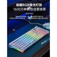 狼蛛F98pro 無線三模透明機械鍵盤電競Gasket結構客制化熱插拔RGB