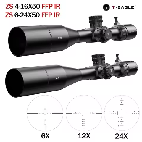 ZS4-16X50FFP ZS6-24X50FFP Tactical Scope Optics Hunting Rifles Scopes First Focal Plane Adjustable R