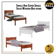 Living Mall Solid Wooden Bed Frame Flat Plywood Base In Single/Super Single Size
