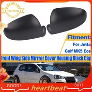 [Hot-Sale] Pair Matte Black Wing Mirror Door Cap Cover Case Housing for -Golf Rabbit Jetta MK5 1K0857537 1K0857538
