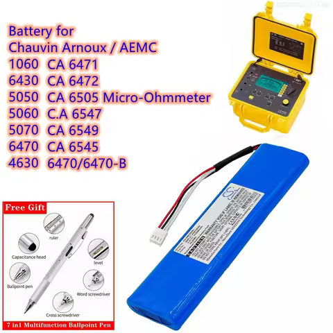 CS Battery 525832D00 for Chauvin Arnoux / AEMC CA,C.A Micro-Ohmmeter 1060,4630,5050,5060,5070,6505,6
