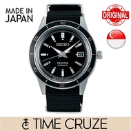 [Time Cruze] Seiko SRPG09J1 Presage Automatic Japan Made Vintage Style Black Nylon Analog Men Watch SRPG09J SRPG09