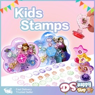 #NEW ARRIVAL# 6 in 1 Children's Chop Frozen Stamp Set Cute Cartoon Disney Sophia Kids Reward Encoura