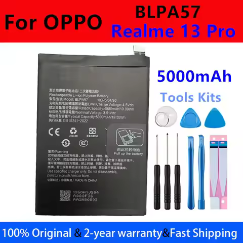 BLPA57 BLP983 BLP987 BLPA83 BLPB33 BLP951 BLPA43 Battery For OPPO OnePlus Realme 12 10 Realme 13 Pro