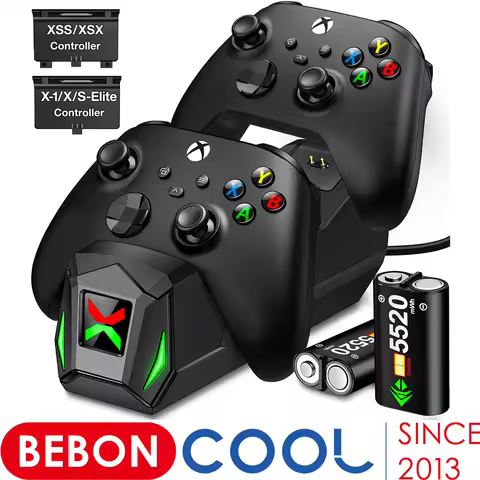 BEBONCOOL Charging Dock for Xbox one Controller 2X5520mWh Batteries for For Xbox Series X/S/Xbox One
