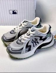 新店特惠MLB 紐約洋基隊 低幫跑步鞋 男女同款 綠色