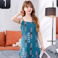 ♞,♘,♙Spaghetti Dress For Women Pajama Sleepwear Duster Freesize