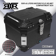 RXR 45 Liters Motorcycle Helmet Top Box Compartment Box Exterior Storage 44x32x36cm Motorcycle Box