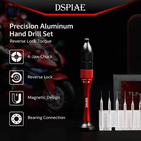 DSPIAE AT-SHD Hand Drill Set with Drill Bit Tool Set Model Drilling Tool for Assembly Model Hobby Bu