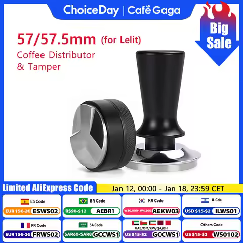 Coffee Distributor Tamper Leveler For Lelit Anna Anita 57mm 57.5mm Stainless Steel Barista Espresso 