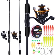 FRRTC Malaysia Fishing Combo Full Set 2 Sections Spinning Rod With Gear Ratio 5.2:1 Spinning Reel Me