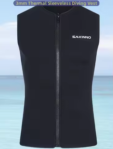 3mm Men Women Thermal Sleeveless Diving Vest Split Body Warm Diving Suit Surfing Swimming Drifting D