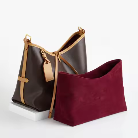 High-grade Bag Insert for LV Carryall MM PM Velvet Organizer Insert Storage Bag Support Anti-deforma