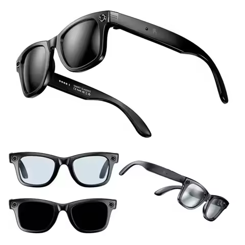 AI Smart Glasses Photo Video Recognition Camera HD Shooting Sunglasses W600B Voice Assistant Transla
