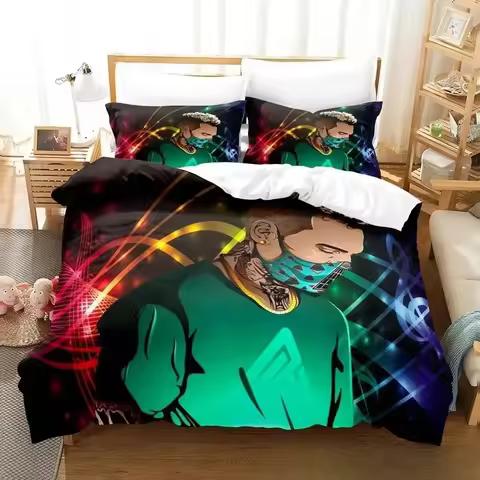 3D Print B-Chris Brown Bedding Set Single Twin Full Queen King Size Bed Set Adult Kid Bedroom Duvet 