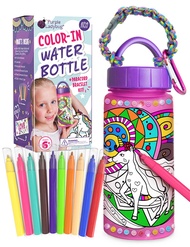 Decorate Your Own Water Bottle for Girls Craft Set - Gifts for 6 Year Old Girl, 10 9 8 7 Year Old Gi