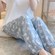 【ks1500.my】 现货 热卖Ready Stock裤子女学生韩版宽松卡通休闲家居睡裤女天可外穿空调裤束脚长裤   Pajama pant 【0807WYMaQlO3V】