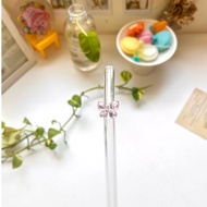 30cm Long Reusable Glass Straw - Long Glass Straw for Hot and Cold Drink Bottles