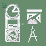 [Chicnest] Multi Functional 360 ° Movable Geometric Drawing Ruler For School Mathematics Template Me