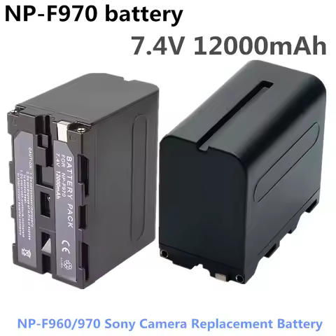 12000mAh NP-F970 NPF-960 is suitable for replacing Sony LED video monitor photography light recharge