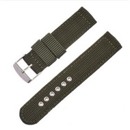 16mm 18mm 20mm 22mm 24mm Canvas  Army Green Nylon Watch Band Straps  NATO  Fabric Watch Strap Men Re